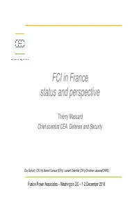 FCI in France Status and Perspective