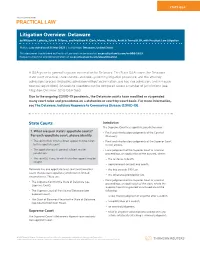 Litigation Overview: Delaware by William M
