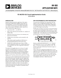 RS-485/RS-422 Circuit Implementation Guide by Hein Marais