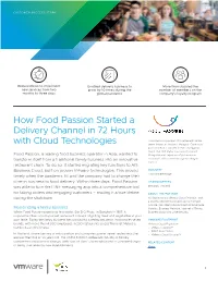 How Food Passion Started a Delivery Channel in 72 Hours with Cloud Technologies