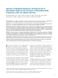 Injection of Stabilized Hyaluronic Acid-Based Gel of Non-Animal Origin for the Correction of Nasolabial Folds: Comparison with and Without Lidocaine