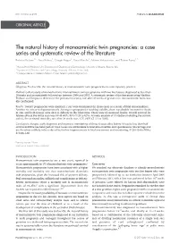 The Natural History of Monoamniotic Twin Pregnancies: a Case Series and Systematic Review of the Literature
