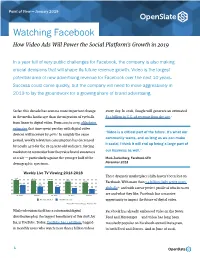 Watching Facebook How Video Ads Will Power the Social Platform’S Growth in 2019