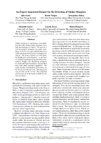 An Expert Annotated Dataset for the Detection of Online Misogyny