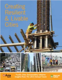 Creating Resilient & Livable Cities