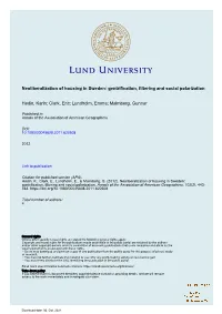 Gentrification, Filtering and Neoliberalization of Housing In