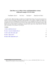 Joint Discovery of Object States and Manipulation Actions: Additional Example of SVM Results