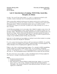 Lab 13: Introduction to Scripting: NEXUS Files, Batch Files, Mesquite, R, Python