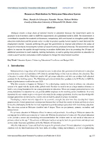 Resources Distribution in Malaysian Education System