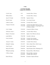 Table of Contents