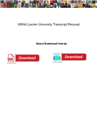 Wilfrid Laurier University Transcript Request