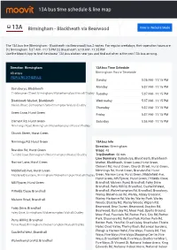 13A Bus Time Schedule & Line Route