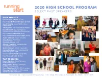 2020 Running Start High School Program