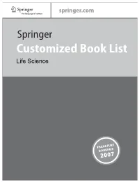 Customized Book List Life Science