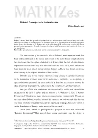 Debord: from Spectacle to Simulacrum Celso Frederico 1