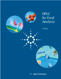 HPLC for Food Analysis