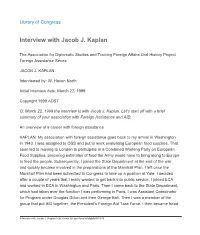 Interview with Jacob J. Kaplan