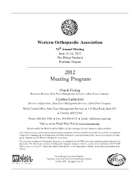 2012 Meeting Program
