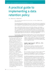 A Practical Guide to Implementing a Data Retention Policy