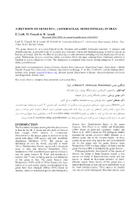 A Revision of Senecio L. (Asteraceae, Senecioneae), in Iran