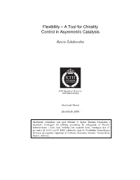 A Tool for Chirality Control in Asymmetric Catalysis