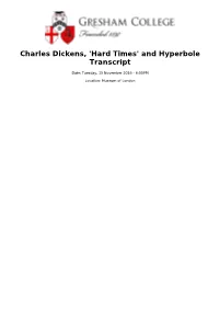 Charles Dickens, 'Hard Times' and Hyperbole Transcript