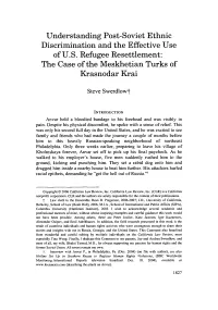 Understanding Post-Soviet Ethnic Discrimination and the Effective Use of U.S