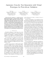 Automatic Concolic Test Generation with Virtual Prototypes for Post-Silicon Validation