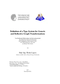 Definition of a Type System for Generic and Reflective Graph