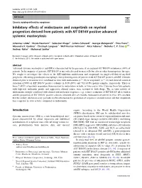 Inhibitory Effects of Midostaurin and Avapritinib on Myeloid Progenitors Derived from Patients with KIT D816V Positive Advanced Systemic Mastocytosis