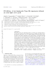 SN 2015As: a Low Luminosity Type Iib Supernova Without an Early Light Curve Peak