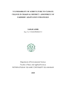 Vulnerability of Agriculture to Climate Change in Chakwal District: Assessment of Farmers’ Adaptation Strategies