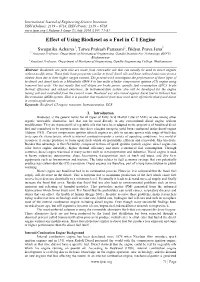 Effect of Using Biodiesel As a Fuel in C I Engine