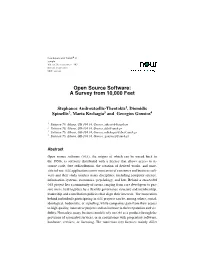Open Source Software: a Survey from 10,000 Feet