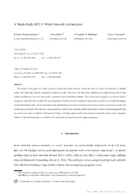 A Multi-Radio 802.11 Mesh Network Architecture