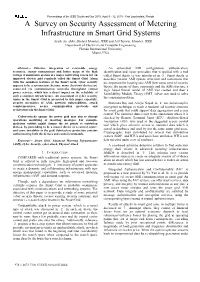 A Survey on Security Assessment of Metering Infrastructure in Smart Grid Systems