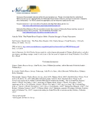 Article Title: the Platte River Road in 1866: Charles Savage’S Visual Narrative
