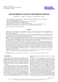 Asteroid Lightcurve Inversion with Bayesian Inference K