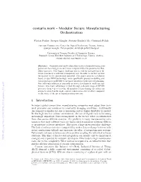 Centurio.Work - Modular Secure Manufacturing Orchestration