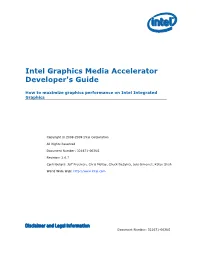 Intel Graphics Media Accelerator Developer's Guide