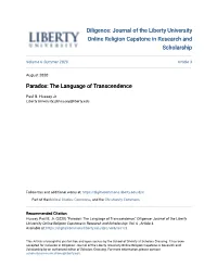 The Language of Transcendence