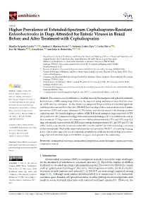 Higher Prevalence of Extended-Spectrum Cephalosporin