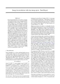 Image Deconvolution with Deep Image Prior: Final Report
