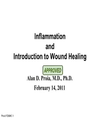 Inflammation and Introduction to Wound Healing