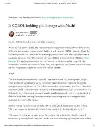 Is COBOL Holding You Hostage with Math? | by Marianne Bellotti | Medium