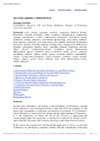 Second Order Cybernetics 31/08/2008 10:08