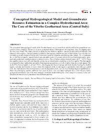 Conceptual Hydrogeological Model and Groundwater Resource Estimation in a Complex Hydrothermal Area: the Case of the Viterbo Geothermal Area (Central Italy)