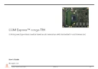 Conga-TR4 User's Guide