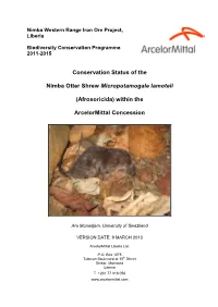 Conservation Status of the Nimba Otter Shrew Micropotamogale