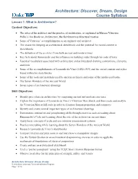 Discover, Dream, Design Course Syllabus